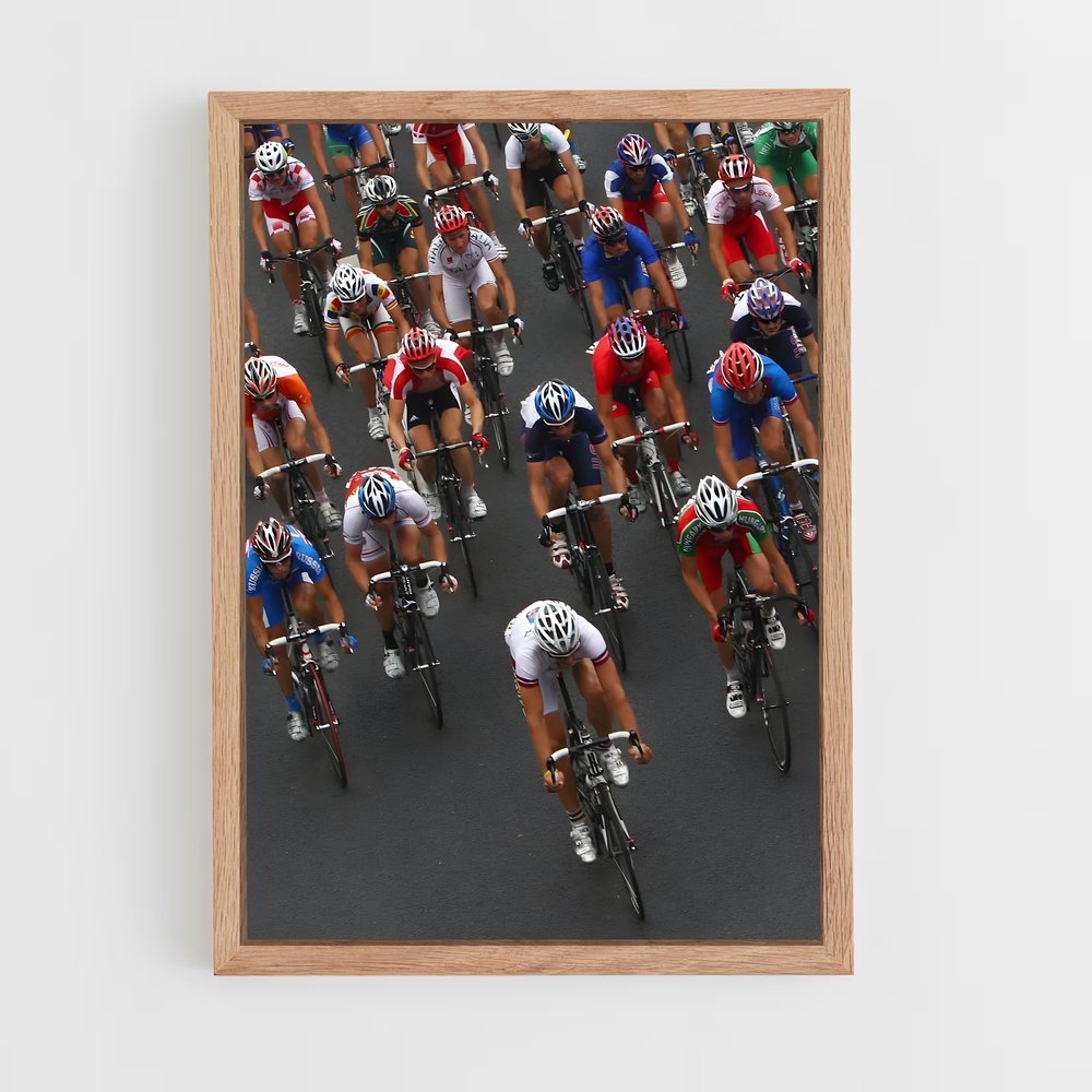 Poster Cyclistes en Piste – affiche Cyclisme (vue 4)